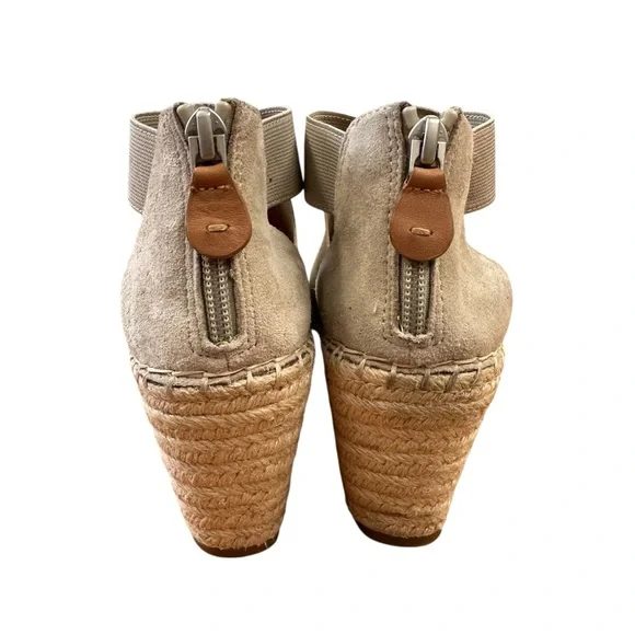 Gentle Souls by Kenneth Cole Colleen suede wedge espadrille sandals 7.5 - Picture 5 of 11